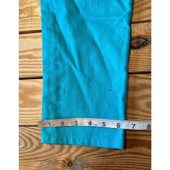 Soft Surroundings Elastic Waist Snap Leg Pants Size Medium Women’s Light Blue - Picture 9 of 9